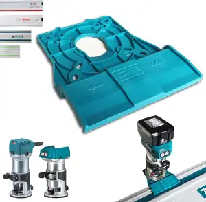 Profi Führungsschienenadapter für Makita DRT50 / DRT52 / RT0700C / RT0702C / RT0