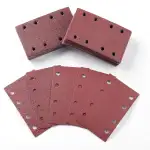 80x133mm Schleifpapier, 50 Stück Schleifblatt 40/60/80/120/240 Körnung Schleifblätter Set Rechteckiges Schleifblatt Klett 8 Löcher Schleifpad für Schwingschleifer
