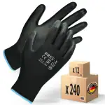 Arbeitshandschuhe aus Polyurethan Herren (120 Paar) - Präzision Handschuhe fur Mechaniker - Atmun...