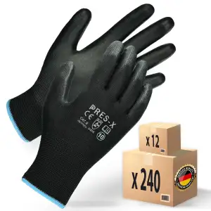 Arbeitshandschuhe aus Polyurethan Herren (120 Paar) - Präzision Handschuhe fur M