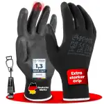 12 Paar Premium PU Arbeitshandschuhe, Größe 7/S - 11/XXL - atmungsaktiv, starker Grip, feines Tas...