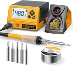 SEEKONE Lötstation 60W, Profi Lötkolben Einstellbare Temperatur 200℃-480℃ mit LCD Displayanzeige,...