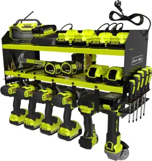 Toolganize Elektrowerkzeug-Organizer mit Steckdosenleiste & Ladestation, Schwerl