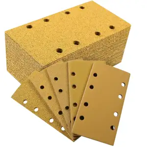 Schleifpapier 93x185mm 8 Loch, 50 Stück Klett Schleifblätter P40/60/80/120/240 f