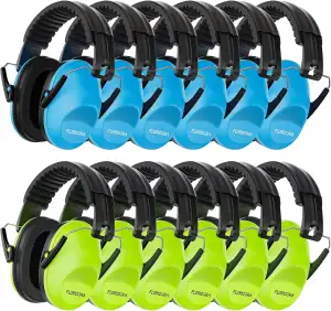 Floriogra 12 Pack Gehörschutz Kinder, Kapselgehörschutz für Kinder Ohrenschütze 