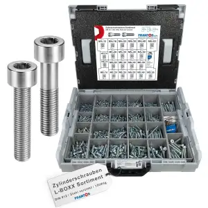 FRANTOS L-BOXX Zylinderschrauben Set DIN 912 (ISO 4762, Stahl verzinkt) 1.500 tl
