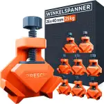 PRESCH Winkelspanner 8 Stk. - Eckspanner für Brettstärken bis 26mm - 25kg Spannkraft zum Verleime...