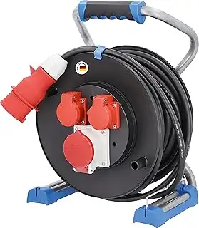as - Schwabe Xperts Doppelrohr Profi-Kabeltrommel 40 m H07RN-F 5G1,5 mit 400V CE