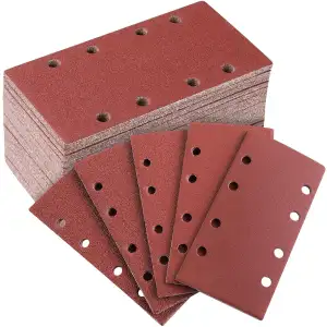 50 Stück 93 x 185 mm Schleifpapier Set 40/60/80/120/240 Körnung Klett Schleifblä