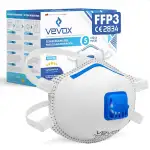VEVOX® FFP3 Maske mit Ventil – 5er, 10er oder 20er Set – Staubmaske – Atemschutzmaske – Staubschu...