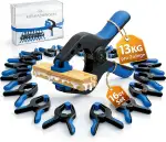 16er-Set Klemmzwingen mit einer Klemmkraft von 13kg & einer Spannweite von 7cm für bombenfeste & ...