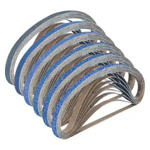 40 Stück Schleifband 9 x 533 mm Bandschleifer Schleifbänder Set Schleifbänder 40