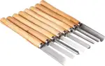 Brüder Mannesmann Drechselbeitelsatz 8-tlg., aus legiertem Stahl mit ergonomischen Holzgriffen fü...