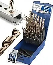 Metallbohrer Set HSS Cobalt 25tlg. | HSS-Co5 Profi Edelstahlbohrer 1-13mm | Selb
