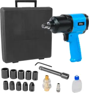 Güde Druckluft-Schlagschrauber-Set (Anschlussgewinde IG 1/4", 6 bar Pressdruck, 