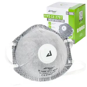 AirGearPro FFP2 Maske mit Ventil (10er Pack) – Atemschutzmaske & Staubmaske mit 