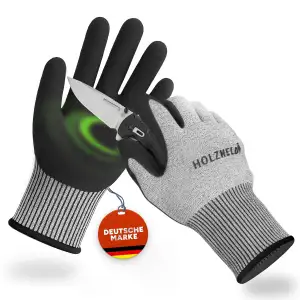HOLZHELD Schnittschutzhandschuhe für Erwachsene – Schnittfeste Handschuhe Küche 