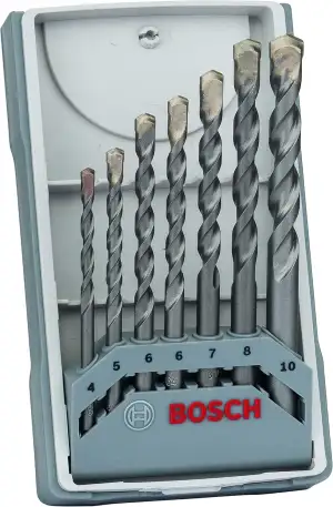 Bosch CYL-3 Betonbohrer Set (Für Beton, Ø 4/5/6/6/7/8/10 mm, Zubehör Schlagbohrm