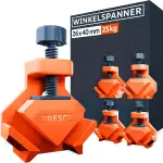 PRESCH Winkelspanner 4 Stk. - Eckspanner für Brettstärken bis 26mm - 25kg Spannkraft zum Verleime...