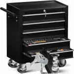 MASKO® Werkstattwagen rollbar 5 Schubladen abschließbar, mobiler Rollwagen zur Werkzeugaufbewahru...