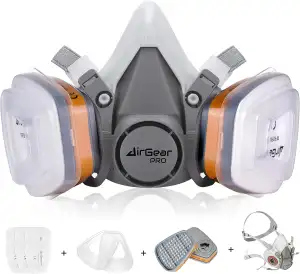 AirGearPro M-500 Atemschutzmaske mit A1P2 Filter, Gasmaske Staubfilter für Lacki