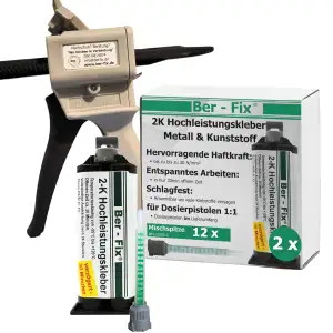 Ber-Fix 2K Hochleistungskleber 30 Min 2K Kleber Kunststoff 2K Metallkleber Extra