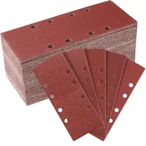50 Stück 93 x 230 mm Schleifpapier Set 40/60/80/120/240 Körnung Klett Schleifblä